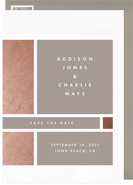 'Art Gallery' Wedding Save the Date