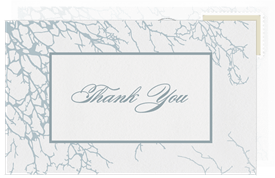 'Branched Border' Wedding Thank You Note