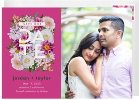 'Flower Love' Wedding Save the Date