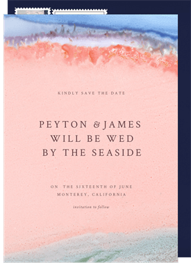 'By the Seaside' Wedding Save the Date