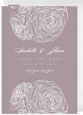 'Vintage Ranunculus' Wedding Save the Date