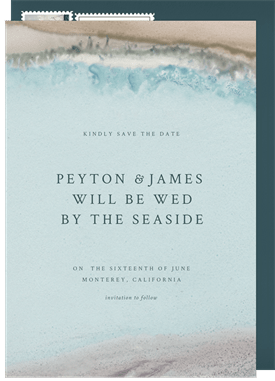 'By the Seaside' Wedding Save the Date