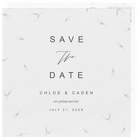 'Deconstructed Wreath' Wedding Save the Date