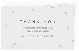 'Deconstructed Wreath' Wedding Thank You Note