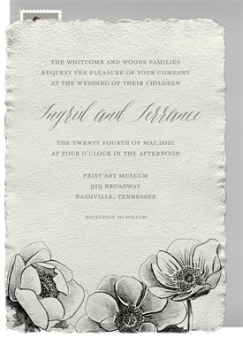 'Anemone Blossoms' Wedding Invitation