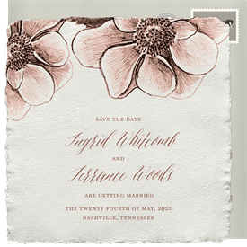 'Anemone Blossoms' Wedding Save the Date