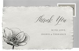 'Anemone Blossoms' Wedding Thank You Note