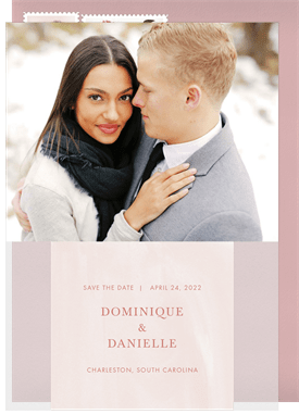 'Watercolor Strip' Wedding Save the Date