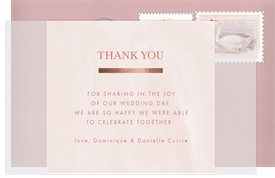 'Watercolor Strip' Wedding Thank You Note