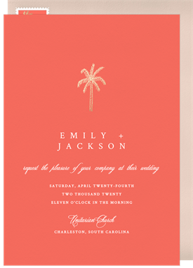 'Palm Tree' Wedding Invitation