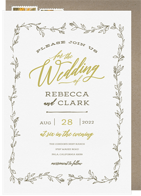'Rustic Vines' Wedding Invitation