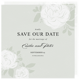 'Lush Roses' Wedding Save the Date