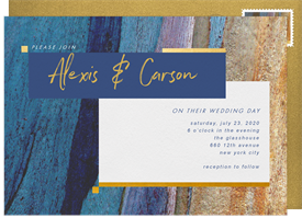 'Color Bands' Wedding Invitation
