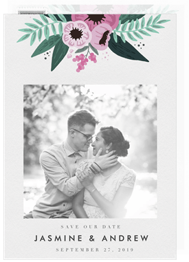 'Playful Florals' Wedding Save the Date