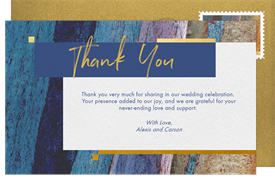 'Color Bands' Wedding Thank You Note