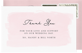 'Painted Swash' Wedding Thank You Note