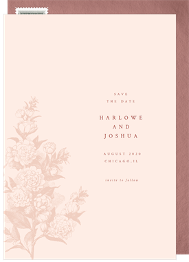 'Gorgeous Florals' Wedding Save the Date