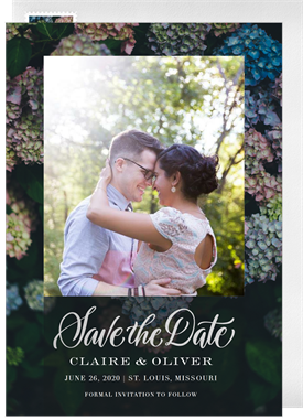 'Hydrangeas' Wedding Save the Date