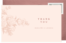 'Gorgeous Florals' Wedding Thank You Note