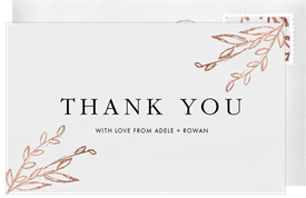 'Willow Bough' Wedding Thank You Note