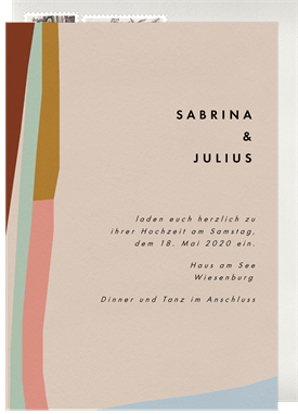 'Graphic Shapes' Wedding Invitation