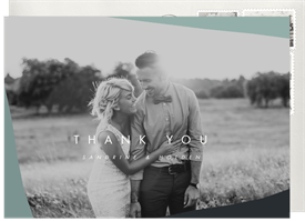 'Graphic Shapes' Wedding Thank You Note
