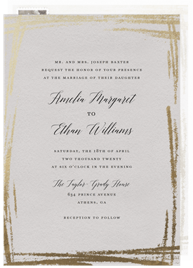 'Etched Frame' Wedding Invitation