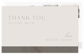 'Faint Marble' Wedding Thank You Note