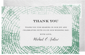 'Tree Rings' Wedding Thank You Note