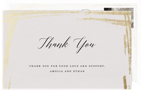 'Etched Frame' Wedding Thank You Note