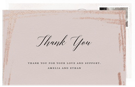 'Etched Frame' Wedding Thank You Note