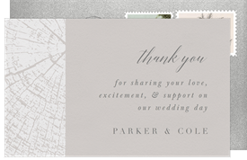 'Rustic Carving' Wedding Thank You Note
