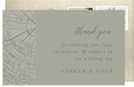 'Rustic Carving' Wedding Thank You Note