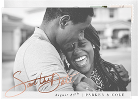 'Rustic Carving' Wedding Save the Date
