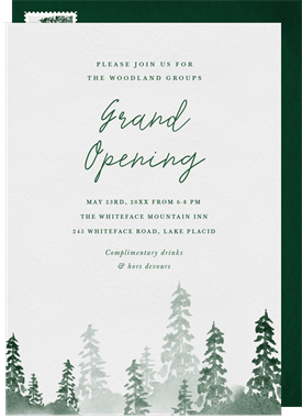 'Monochrome Forest' Grand opening Invitation