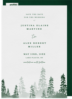 'Monochrome Forest' Wedding Save the Date