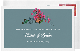 'Bright Bougainvillea' Wedding Thank You Note