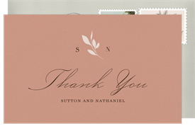 'Charming Crest' Wedding Thank You Note