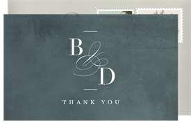 'Initialed' Wedding Thank You Note
