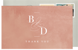 'Initialed' Wedding Thank You Note