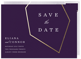 'Geometric Jewels' Wedding Save the Date