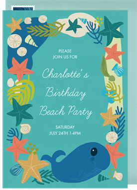 'Beach Day' Kids Birthday Invitation