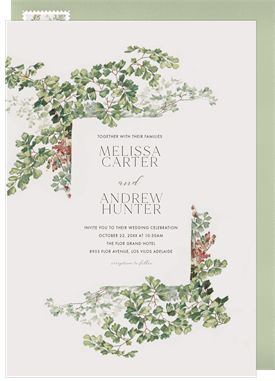 'Maidenhair Ferns' Wedding Invitation