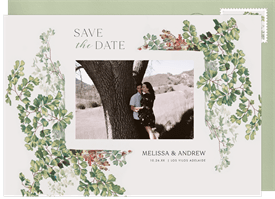 'Maidenhair Ferns' Wedding Save the Date