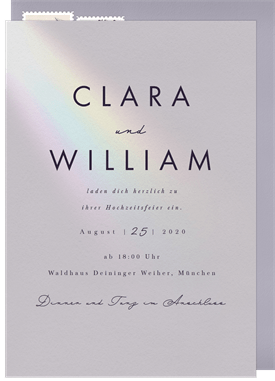 'Love and Light' Wedding Invitation