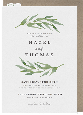 'Arched Branches' Wedding Invitation