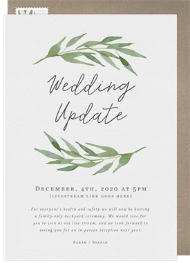 'Arched Branches' Wedding Updates Invitation