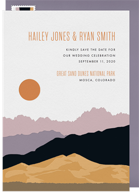 'Great Sand Dunes' Wedding Save the Date