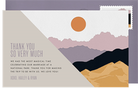'Great Sand Dunes' Wedding Thank You Note
