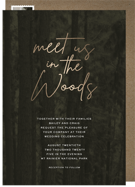 'Mt. Rainier' Wedding Invitation